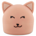Peach Pink Cat Silicone Rechargeable Night Light with Tap Control