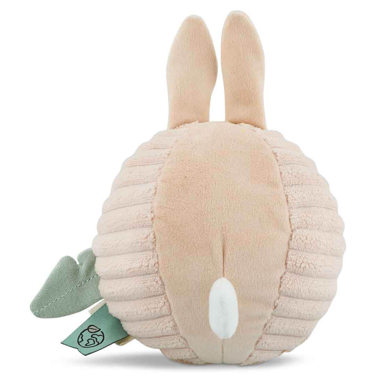Balle sensorielle lapin rose poudré avec grelot pour bébés