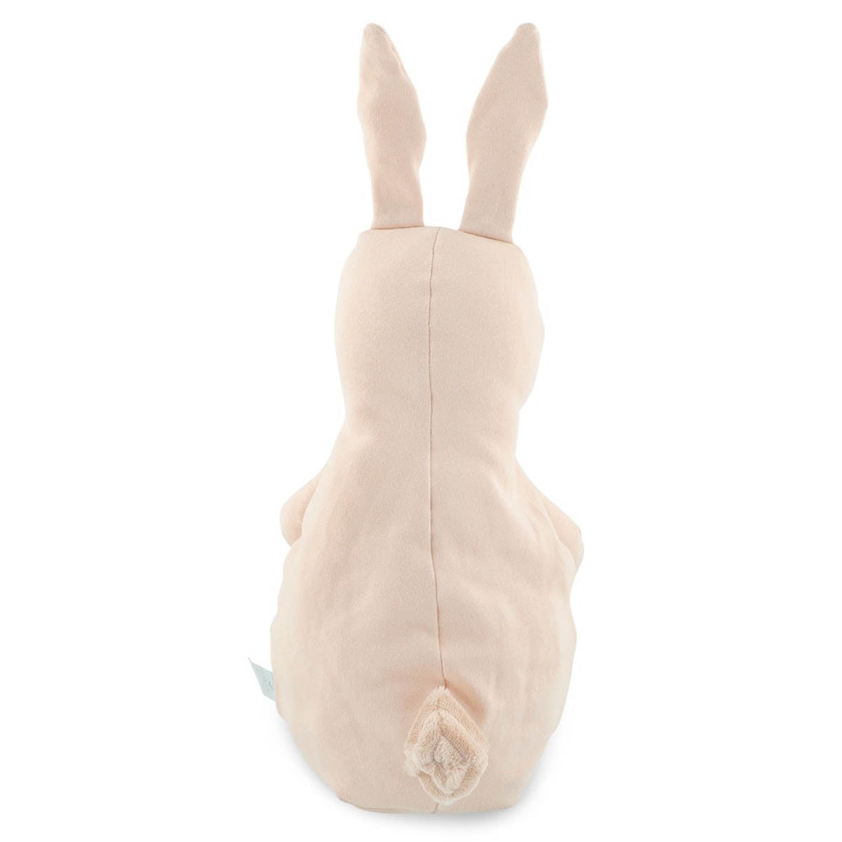 Peluche lapin en coton biologique rose poudré doux aux longues oreilles