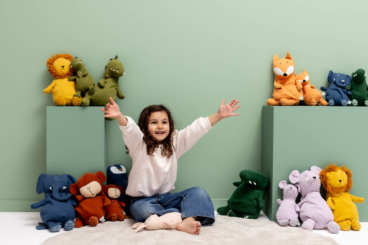 Peluche Souris Lavande Douce avec Détails Brodés en Coton Biologique