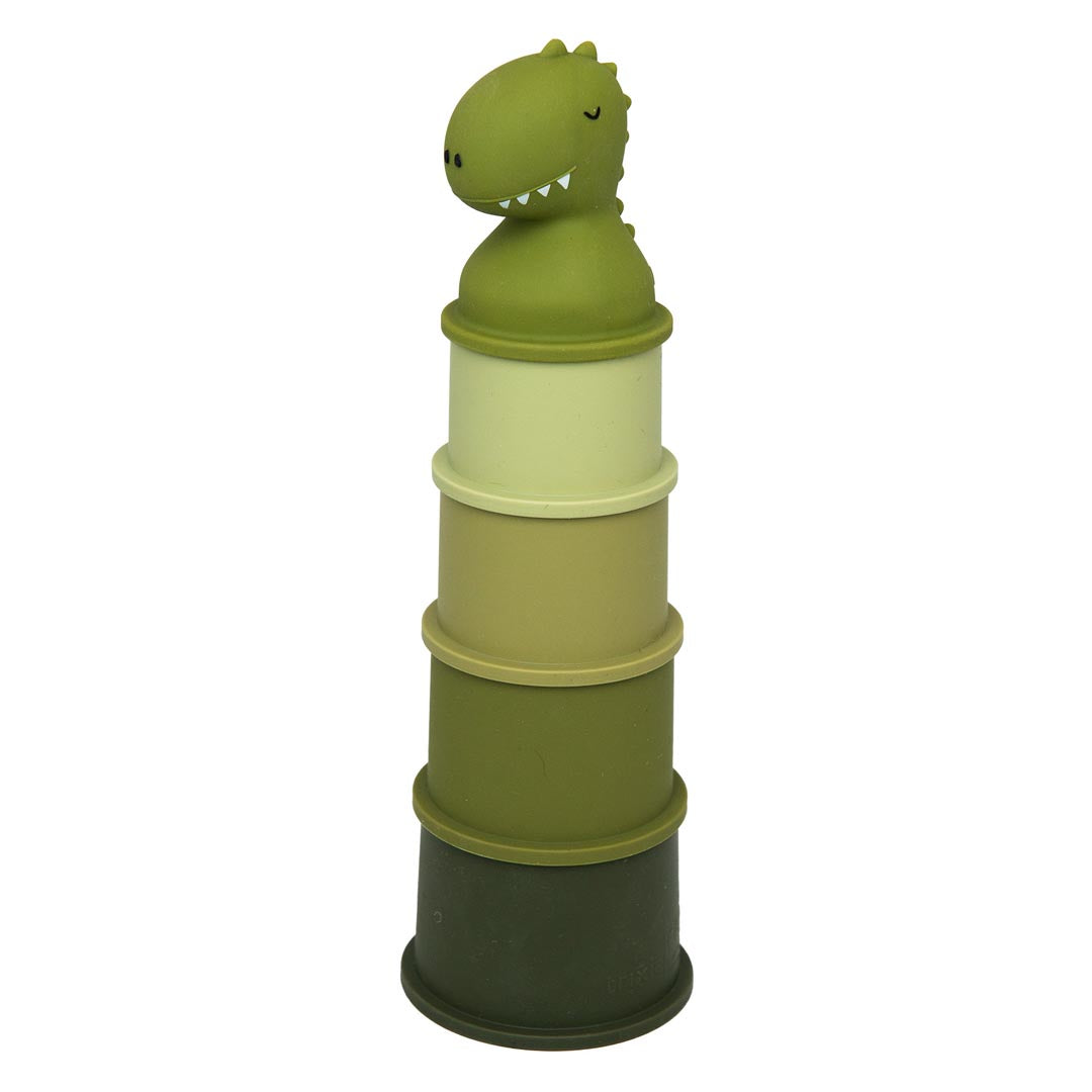 Jouet de bain dinosaure vert à texture douce et au design ludique