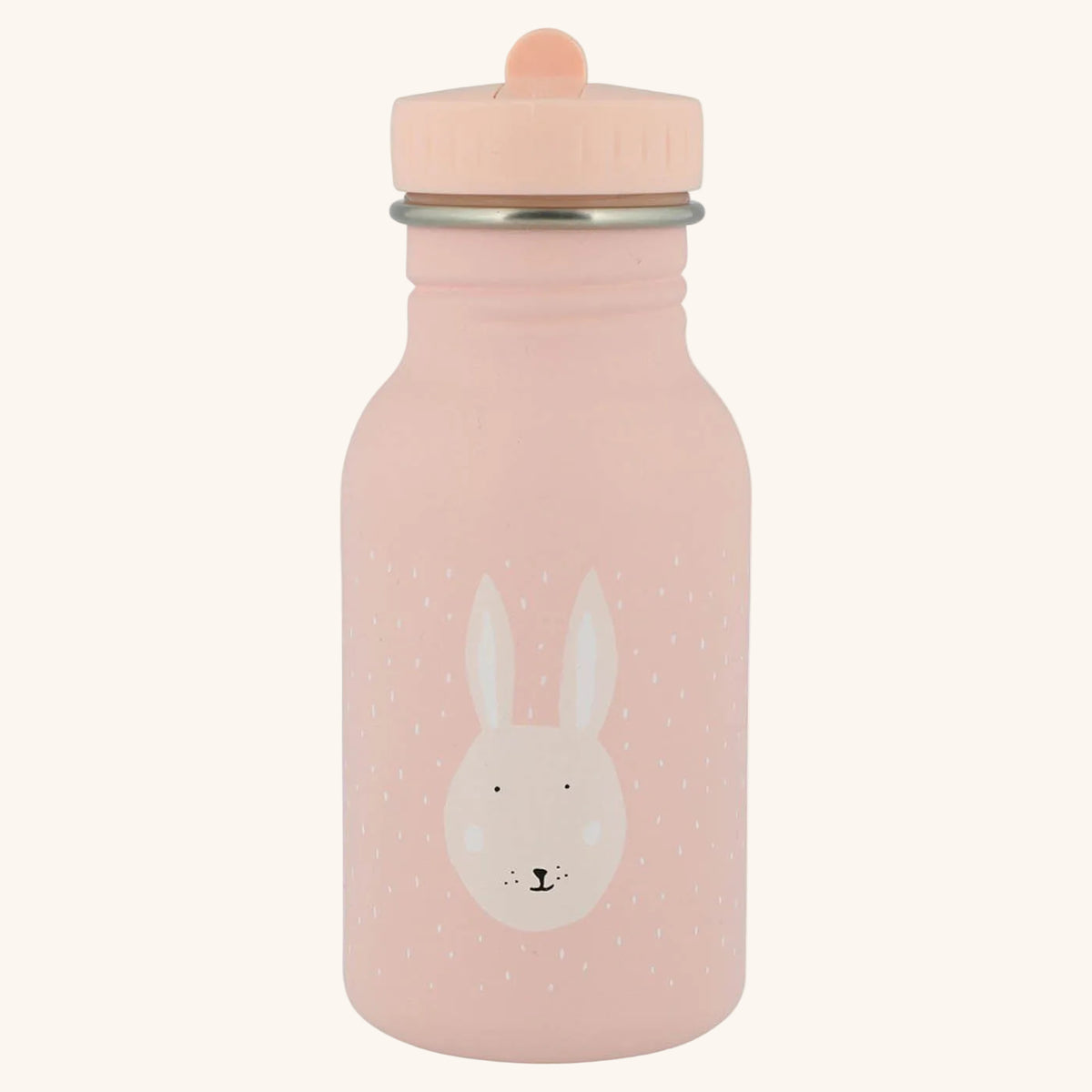 Gourde en acier inoxydable rose lapin avec bouchon et boucle