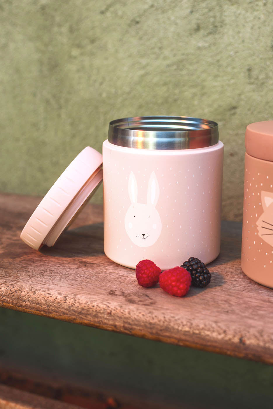 Recipiente Térmico para Almoço Coletor de Aço Inoxidável Coelho Rosa para a Escola