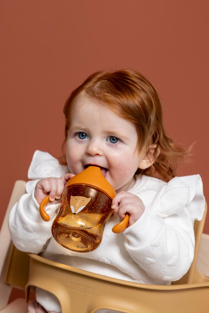 Amber Fox Kinderlernbecher mit Fuchs-Print und leicht greifbaren Griffen