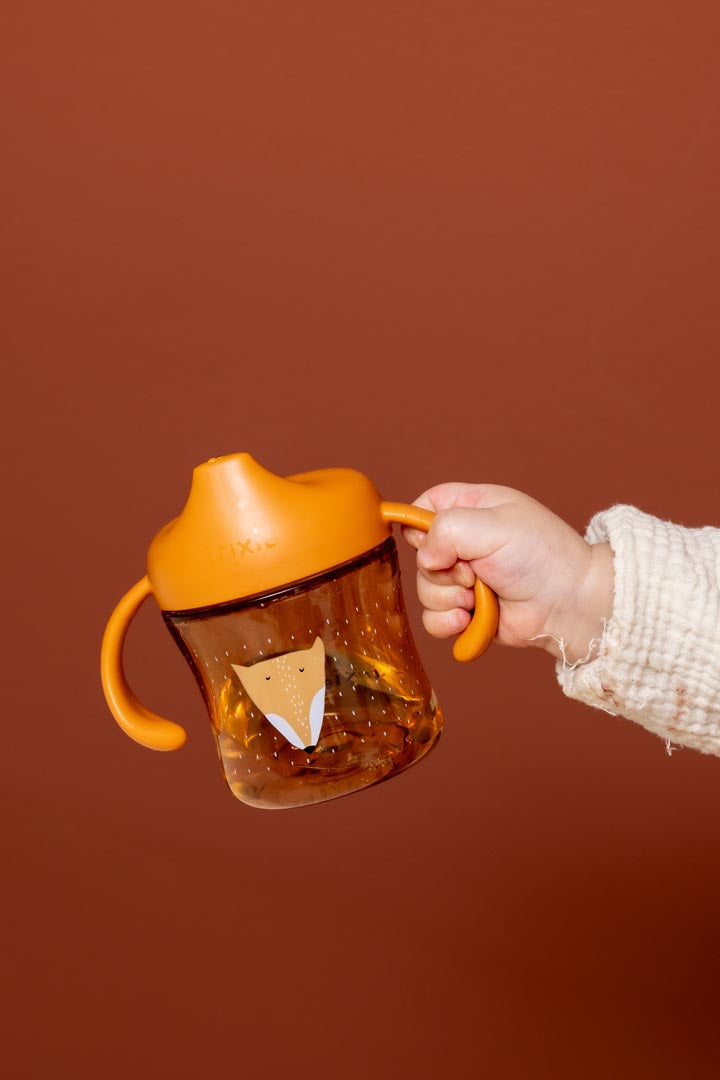 Tasse à bec pour tout-petit à motif renard roux avec poignées faciles à saisir