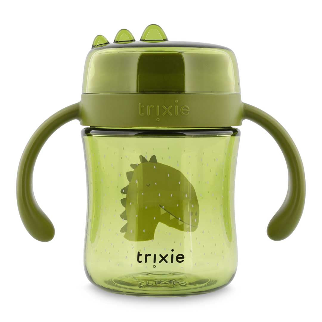 Tasse d'apprentissage 360° Dinosaure vert avec deux anses faciles à saisir