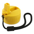 Bouchon de remplacement jaune pour bouteille avec bec verseur et sangle de transport