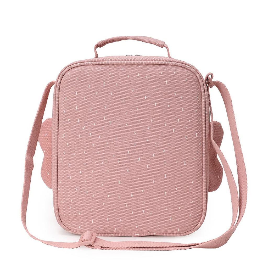 Sac à repas isotherme papillon rose avec bandoulière réglable