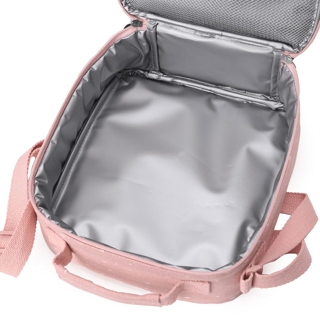 Sac à repas isotherme papillon rose avec bandoulière réglable