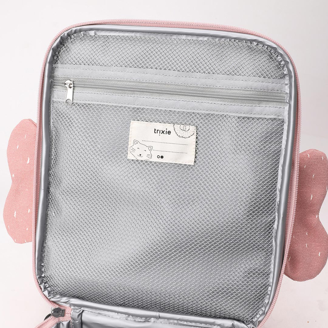 Mala Térmica para Almoço Borboleta Rosa com Alça de Ombro Transversal Ajustável