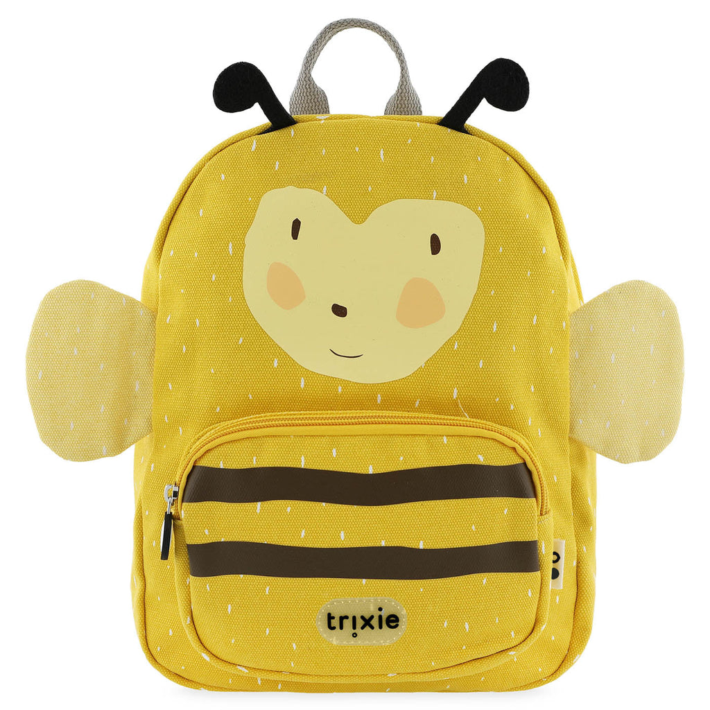 Sac à dos pour enfant jaune abeille avec bretelles rembourrées et poche avant