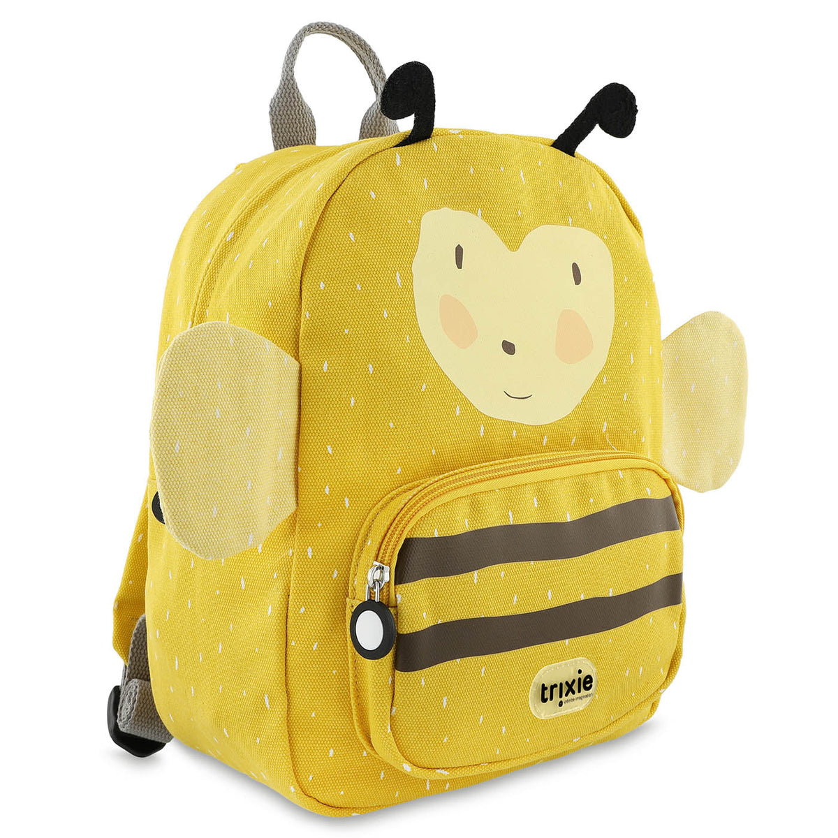 Sac à dos pour enfant jaune abeille avec bretelles rembourrées et poche avant