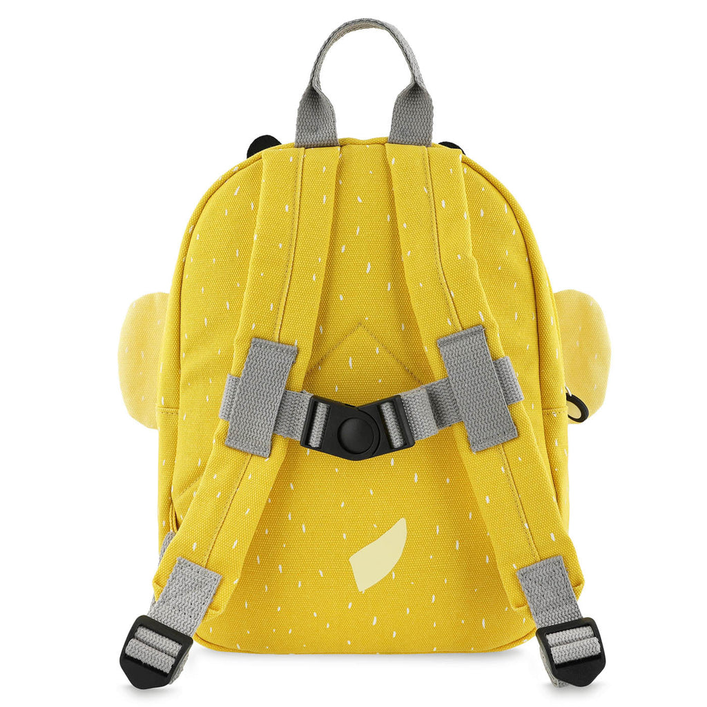 Sac à dos pour enfant jaune abeille avec bretelles rembourrées et poche avant
